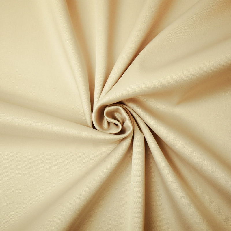 Beige Poly Spandex Stretch Solid Stretch Lamour Woven Fabric