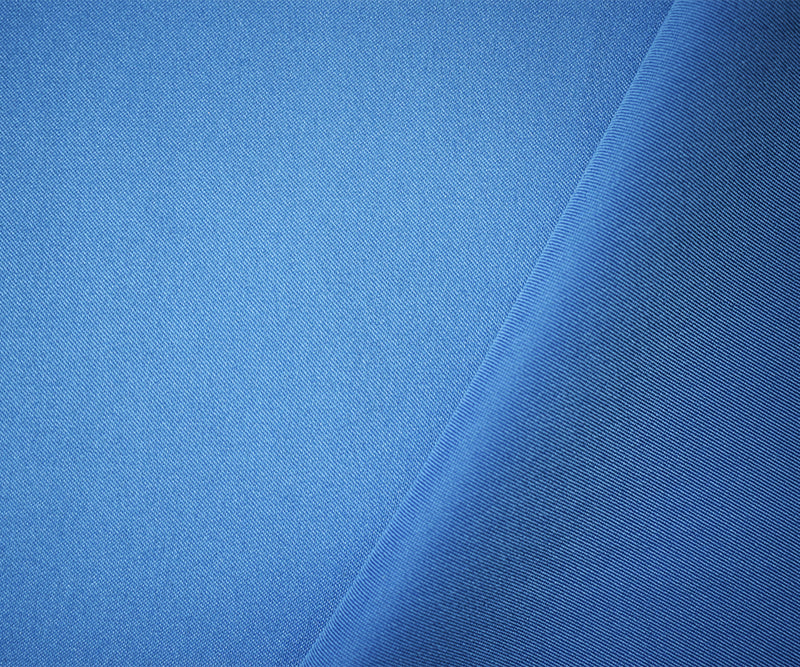 Blue Poly Spandex Stretch Solid Stretch Lamour Woven Fabric