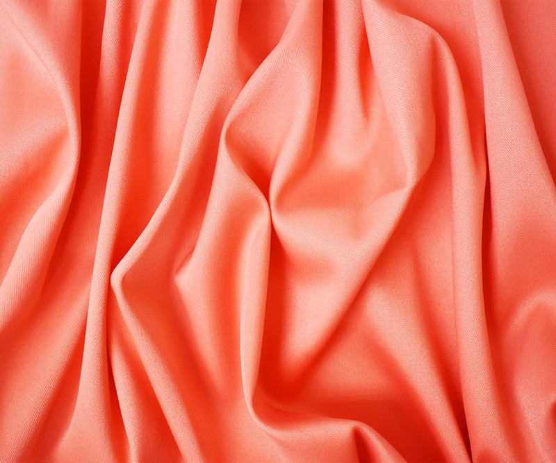 Orange Poly Spandex Stretch Solid Stretch Lamour Woven Fabric