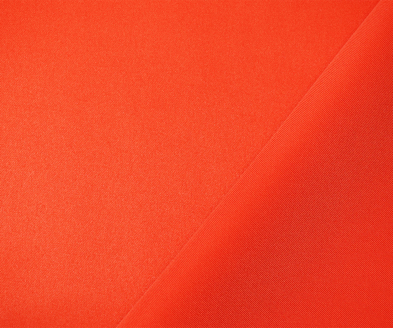 Orange Poly Spandex Stretch Solid Stretch Lamour Woven Fabric