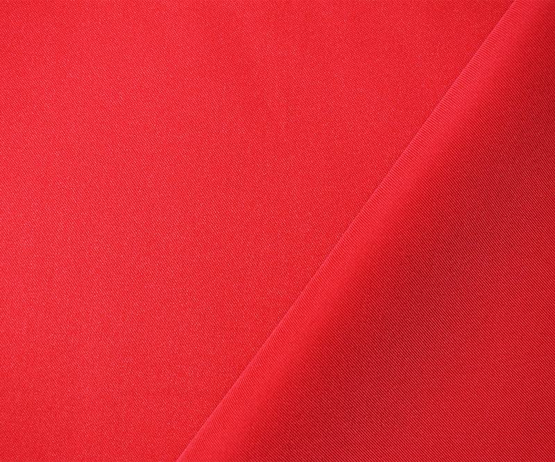 Red Poly Spandex Stretch Solid Stretch Lamour Woven Fabric