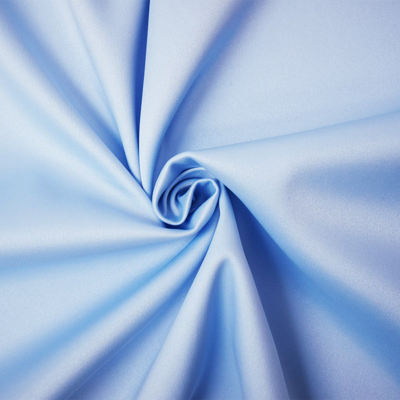Light Blue Poly Spandex Stretch Solid Stretch Lamour Woven Fabric