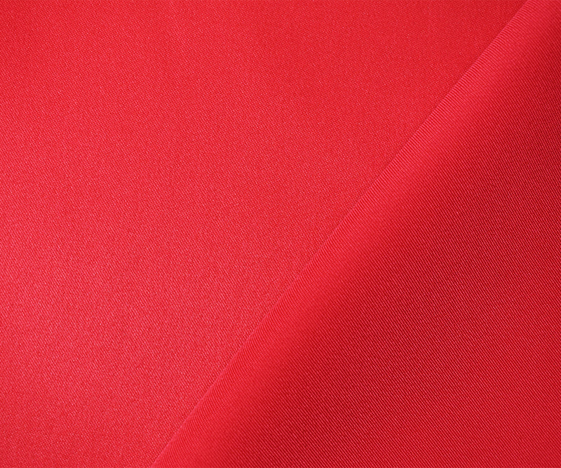 Red Poly Spandex Stretch Solid Stretch Lamour Woven Fabric