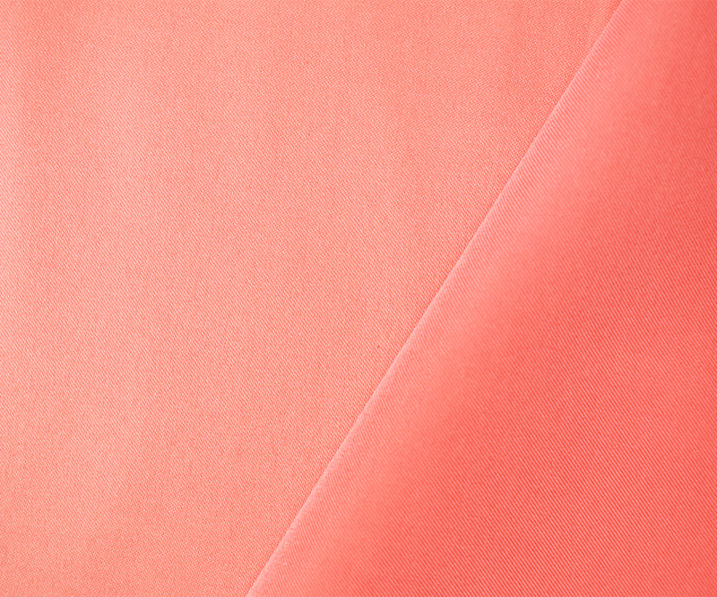 Coral Orange Poly Spandex Stretch Solid Stretch Lamour Woven Fabric