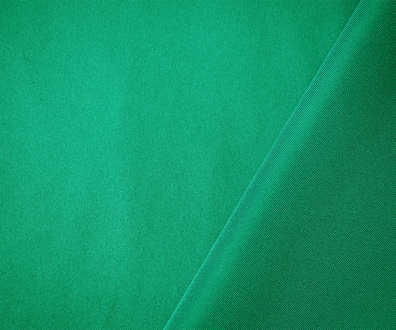 Green Poly Spandex Stretch Solid Stretch Lamour Woven Fabric