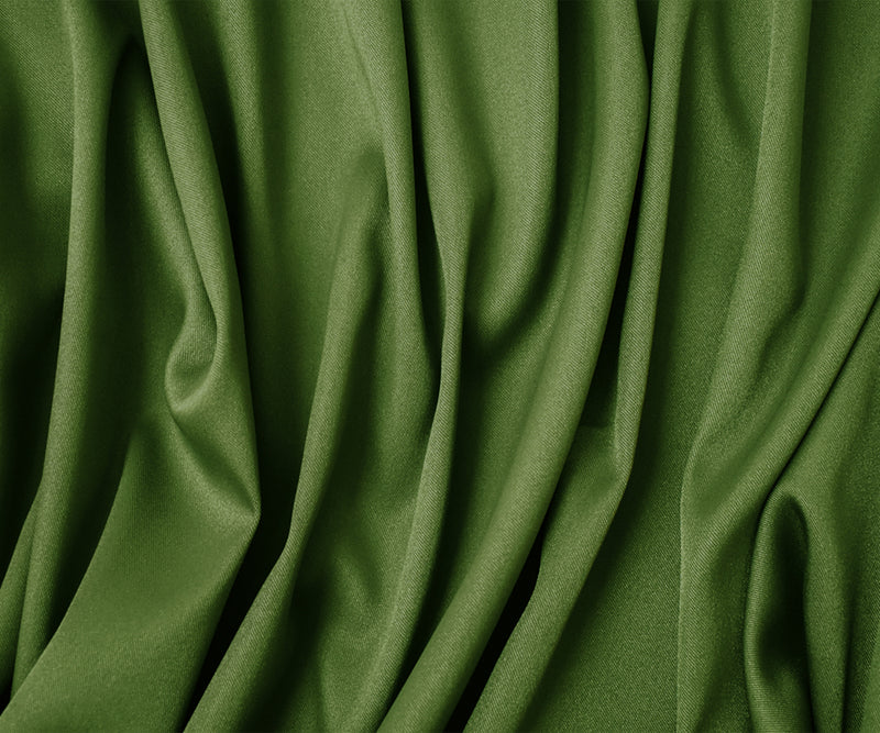 Green Poly Spandex Stretch Solid Stretch Lamour Woven Fabric