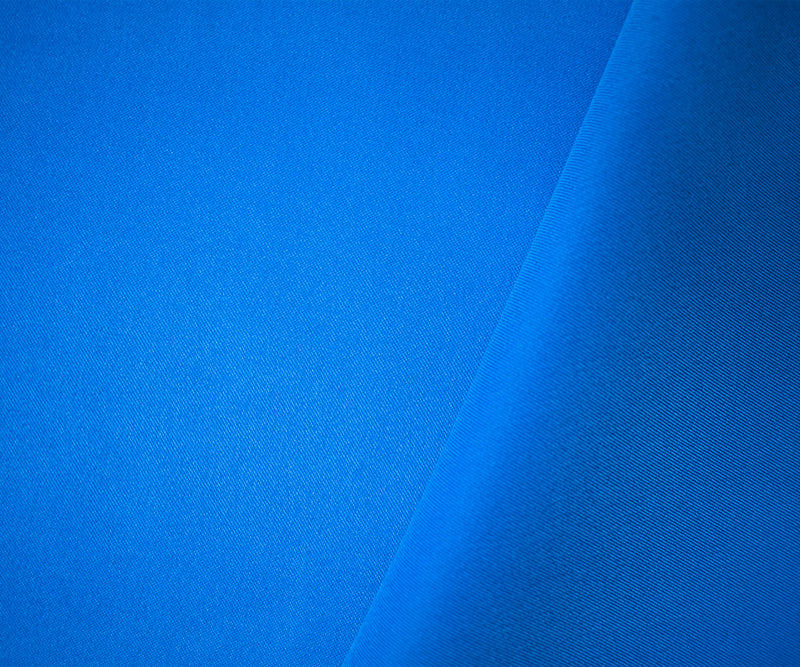 Blue Poly Spandex Stretch Solid Stretch Lamour Woven Fabric