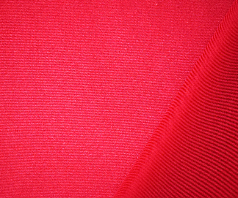 Red Poly Spandex Stretch Solid Stretch Lamour Woven Fabric