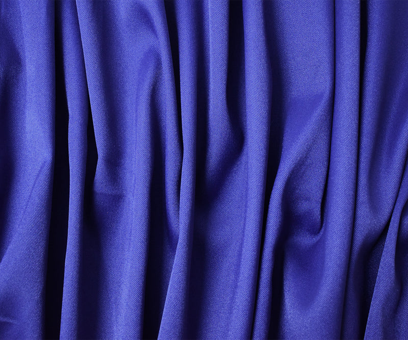 Dark Blue Poly Spandex Stretch Solid Stretch Lamour Woven Fabric