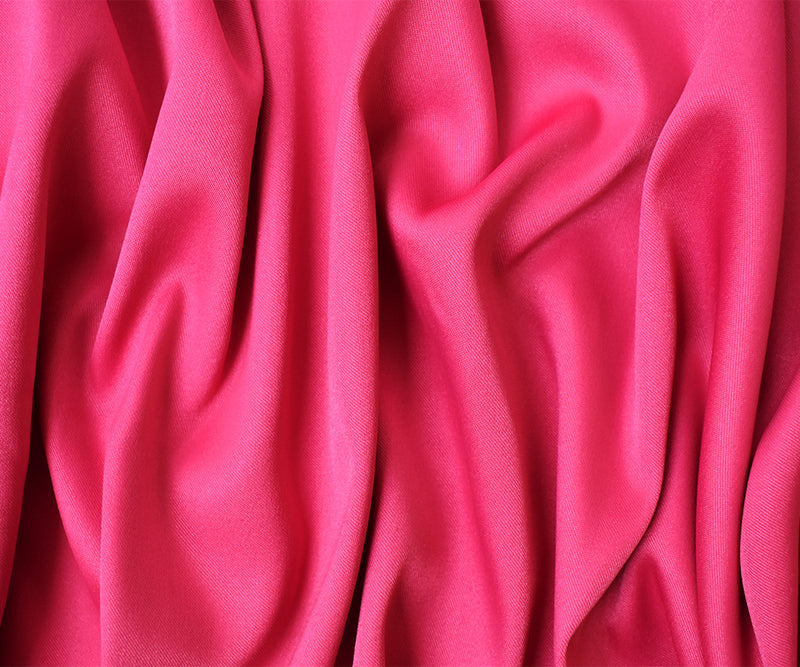 Pink Poly Spandex Stretch Solid Stretch Lamour Woven Fabric