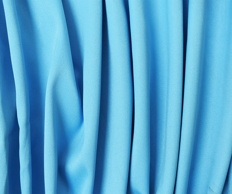 Sky Blue Poly Spandex Stretch Solid Stretch Lamour Woven Fabric
