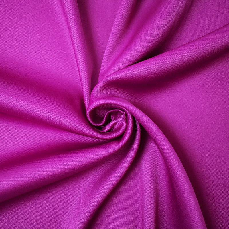 Purple Poly Spandex Solid Stretch Lamour Woven Fabric