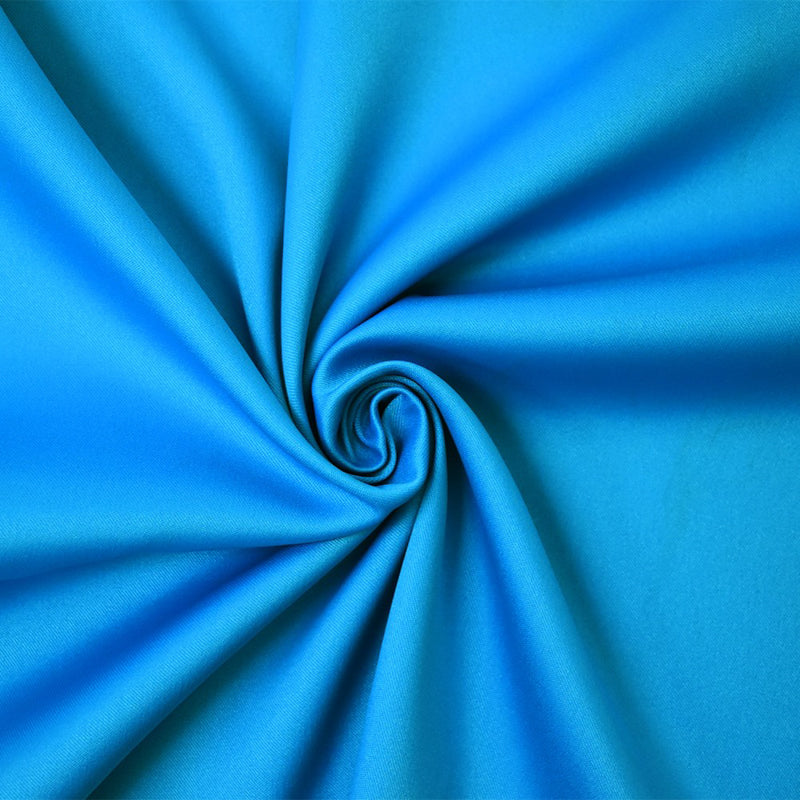 Aqua Blue Poly Spandex Stretch Solid Stretch Lamour Woven Fabric