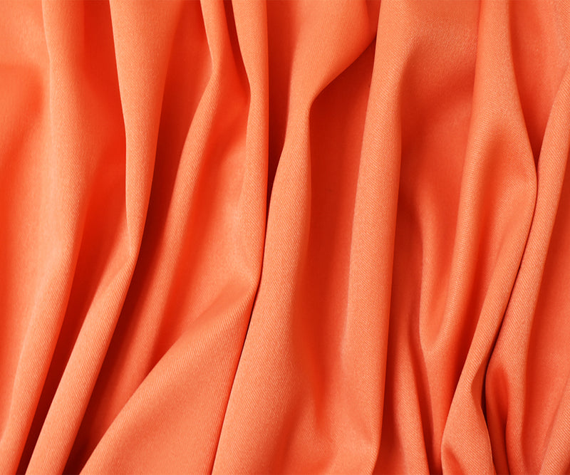 Orange Poly Spandex Stretch Solid Stretch Lamour Woven Fabric