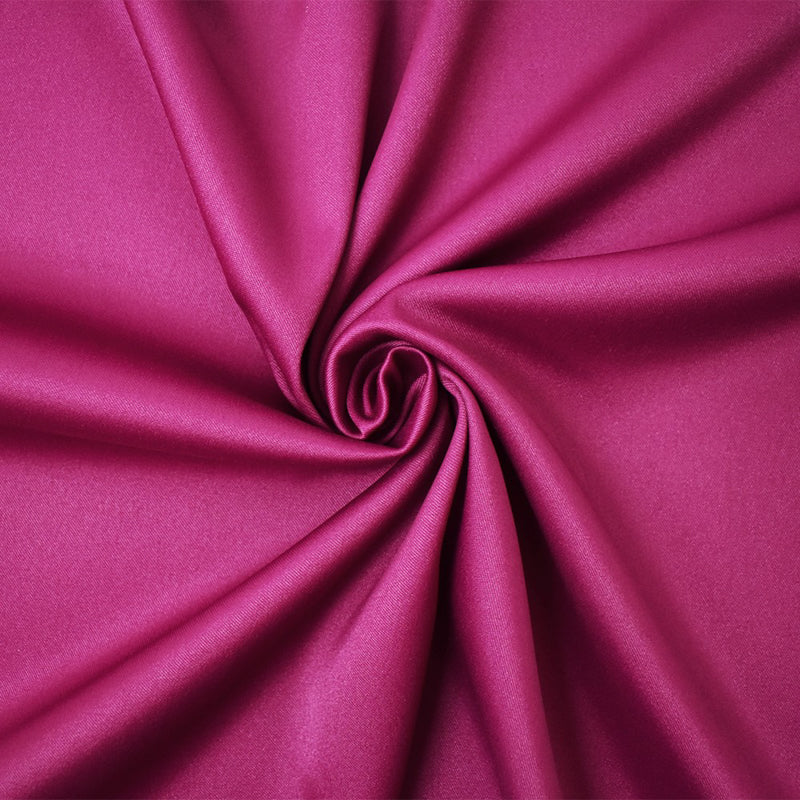 Magenta Purple Poly Spandex Solid Stretch Lamour Woven Fabric