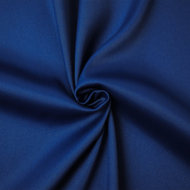 Dark Blue Poly Spandex Stretch Solid Stretch Lamour Woven Fabric