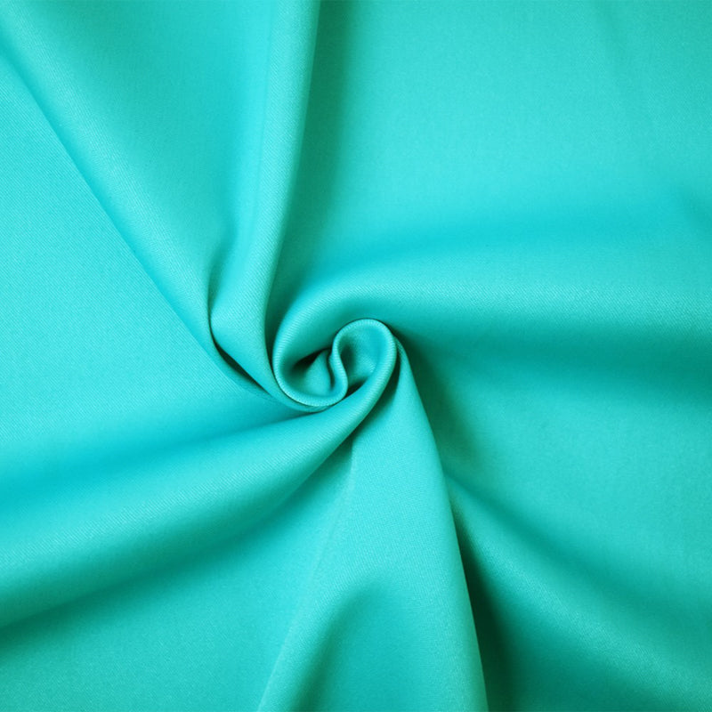 Turquoise Poly Spandex Stretch Solid Stretch Lamour Woven Fabric