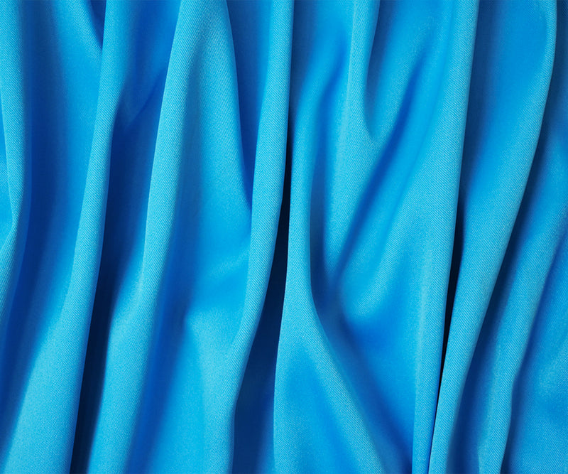 Aqua Blue Poly Spandex Stretch Solid Stretch Lamour Woven Fabric