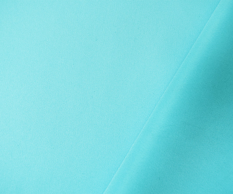 Blue Poly Spandex Stretch Solid Stretch Lamour Woven Fabric