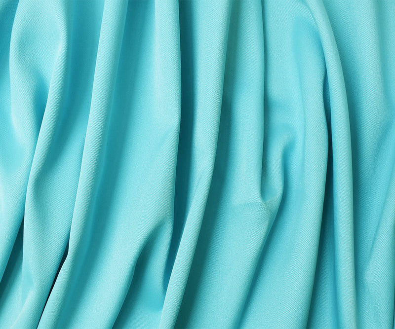 Blue Poly Spandex Stretch Solid Stretch Lamour Woven Fabric