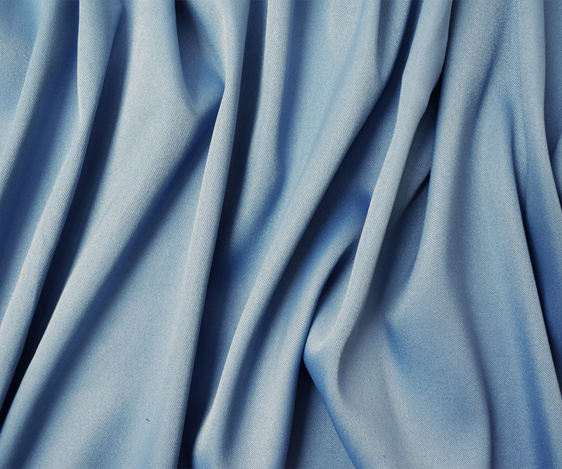 Pastel Blue Poly Spandex Stretch Solid Stretch Lamour Woven Fabric