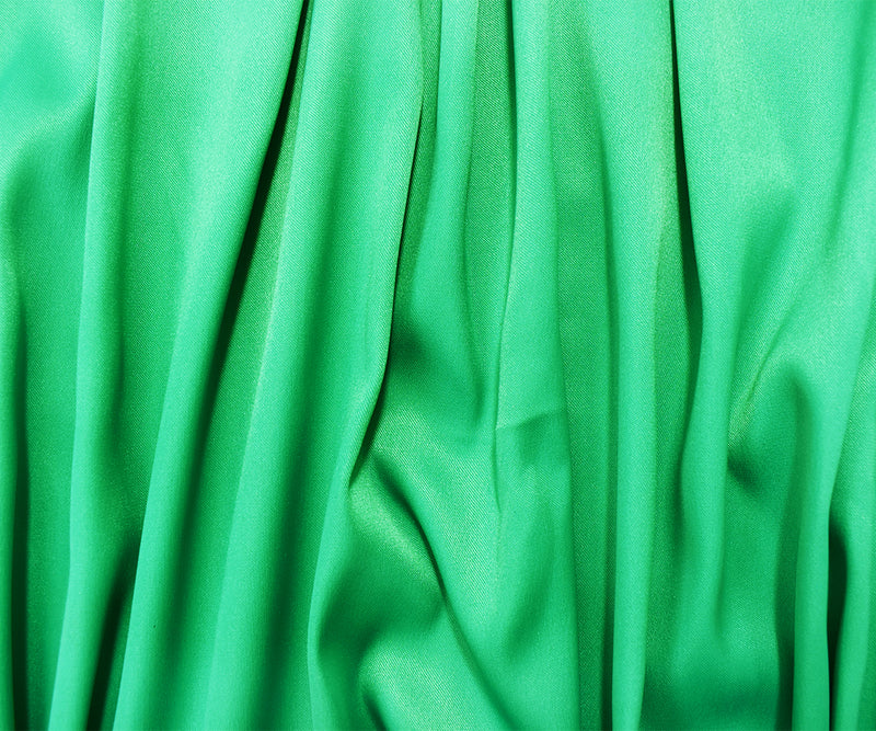 Green Poly Stretch Spandex Lamour Solid Satin Woven Fabric