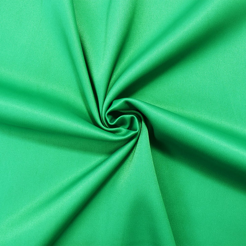 Green Poly Stretch Spandex Lamour Solid Satin Woven Fabric