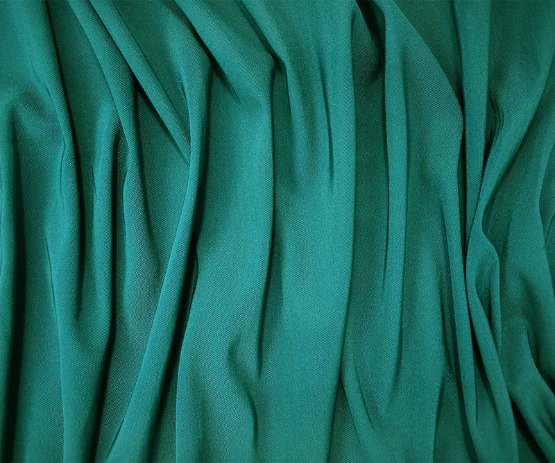 Deep Green Poly Stretch Spandex Lamour Solid Satin Woven Fabric