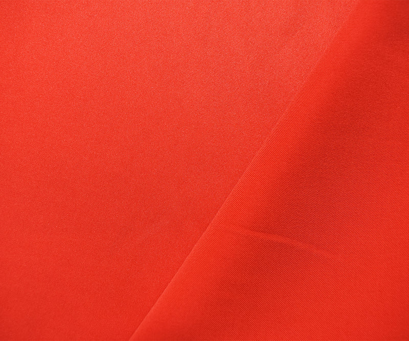 Red Poly Stretch Spandex Lamour Solid Satin Woven Fabric