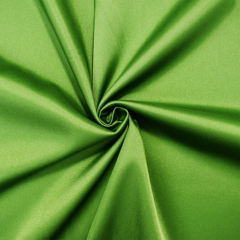 Green Poly Stretch Spandex Lamour Solid Satin Woven Fabric