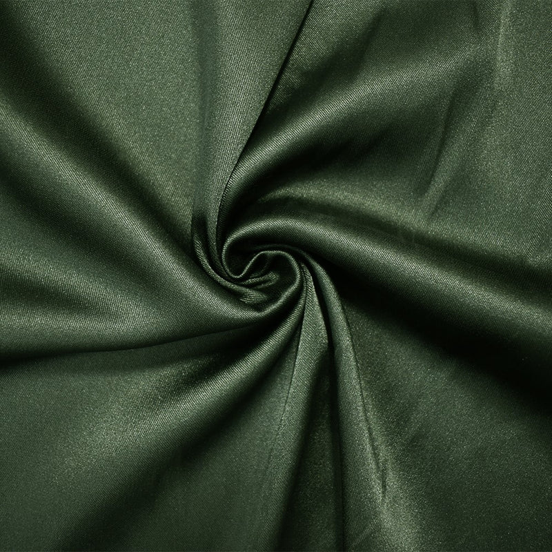 Deep Green Poly Stretch Spandex Lamour Solid Satin Woven Fabric
