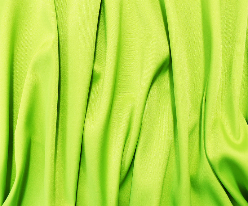 Light Chartreuse Green Poly Stretch Spandex Lamour Solid Satin Woven Fabric