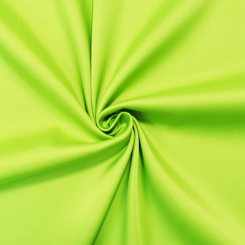 Light Chartreuse Green Poly Stretch Spandex Lamour Solid Satin Woven Fabric