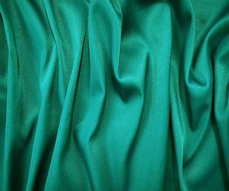 Dark Green Poly Stretch Spandex Lamour Solid Satin Woven Fabric