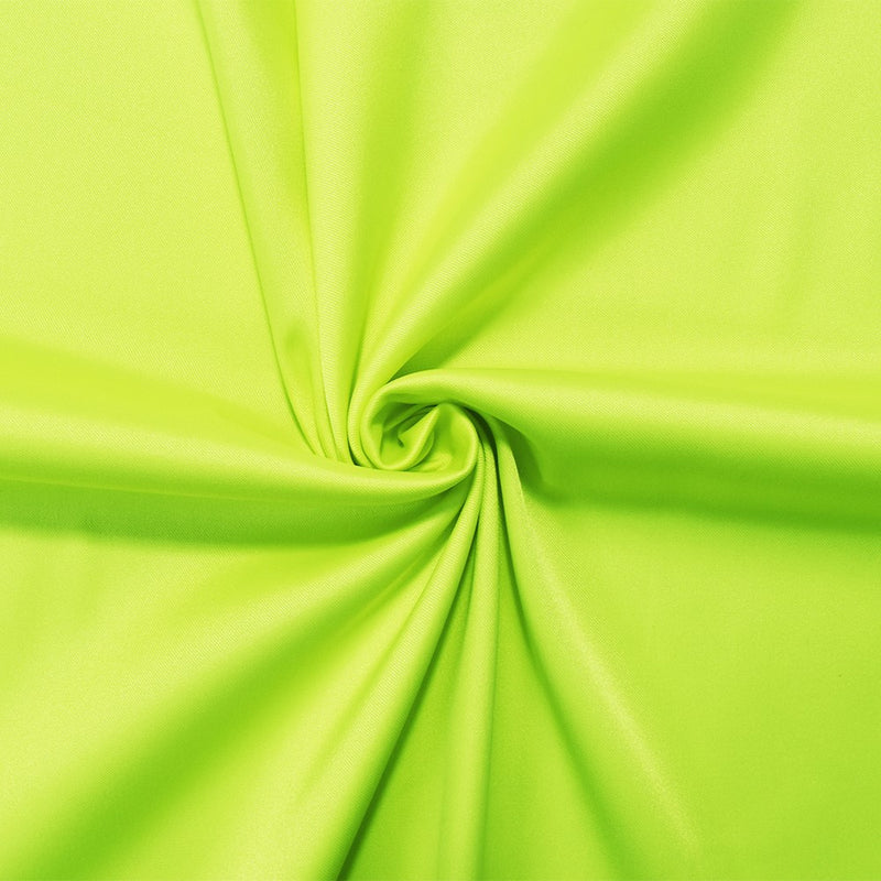 Neon Yellow Poly Stretch Spandex Lamour Solid Satin Woven Fabric