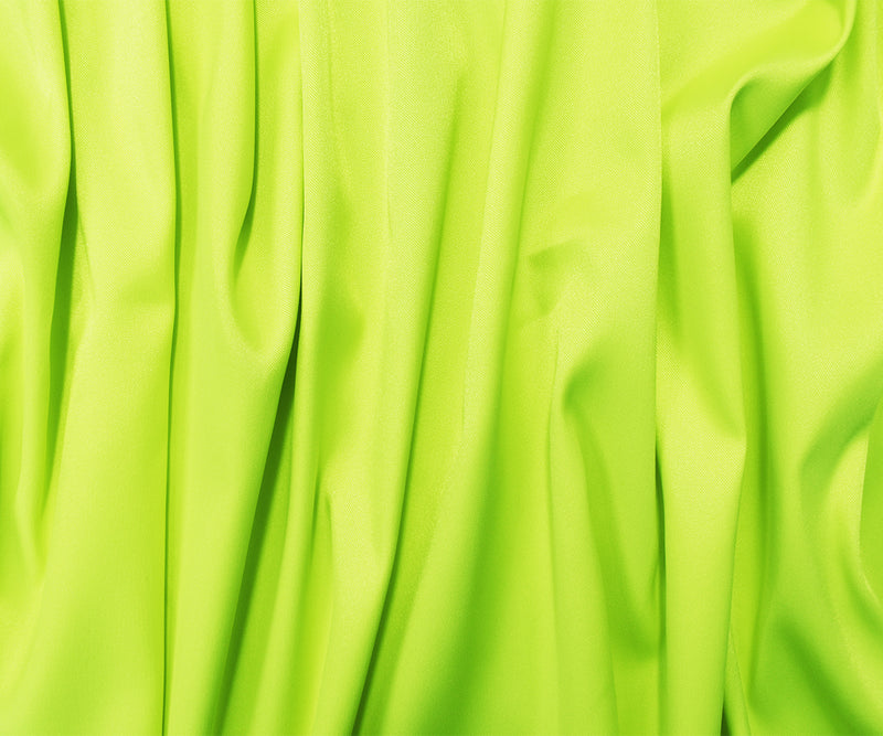 Neon Yellow Poly Stretch Spandex Lamour Solid Satin Woven Fabric