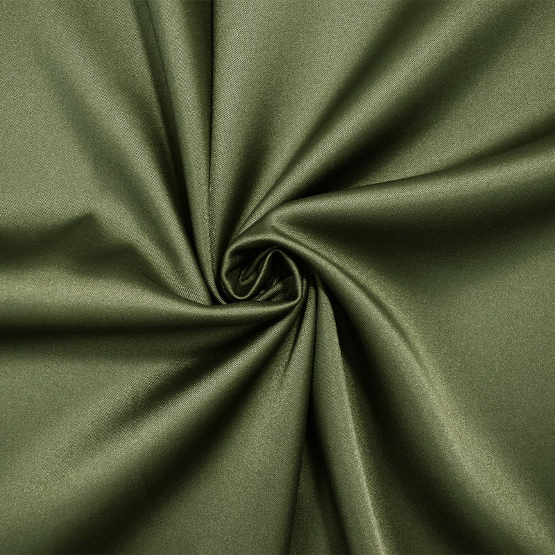 Deep Green Poly Stretch Spandex Lamour Solid Satin Woven Fabric