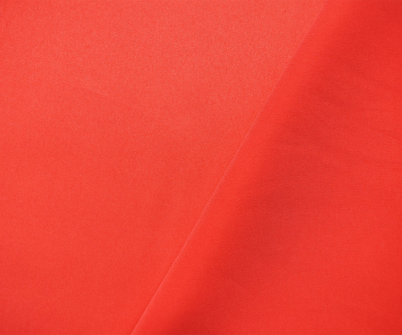 Red Orange Poly Stretch Spandex Lamour Solid Satin Woven Fabric
