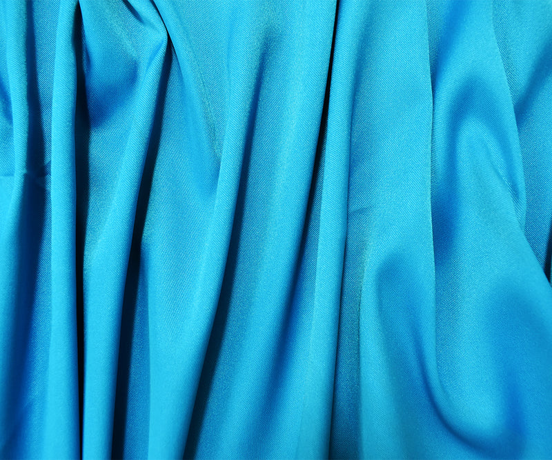Turquoise Poly Stretch Spandex Lamour Solid Satin Woven Fabric