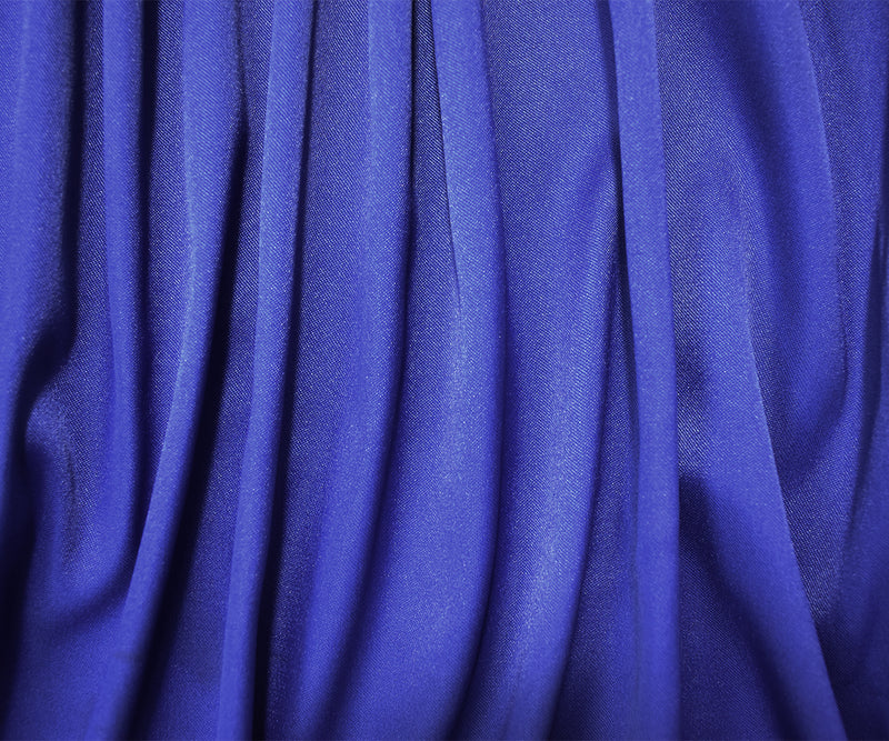 Blue Poly Stretch Spandex Lamour Solid Satin Woven Fabric