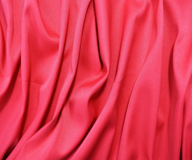 Hot Pink Poly Stretch Spandex Lamour Solid Satin Woven Fabric