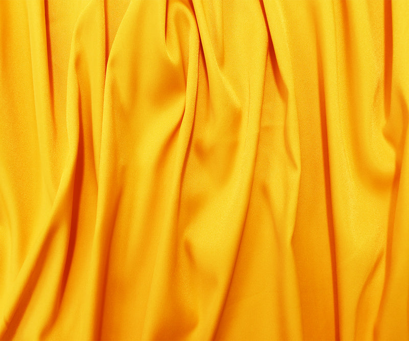 Yellow Poly Stretch Spandex Lamour Solid Satin Woven Fabric
