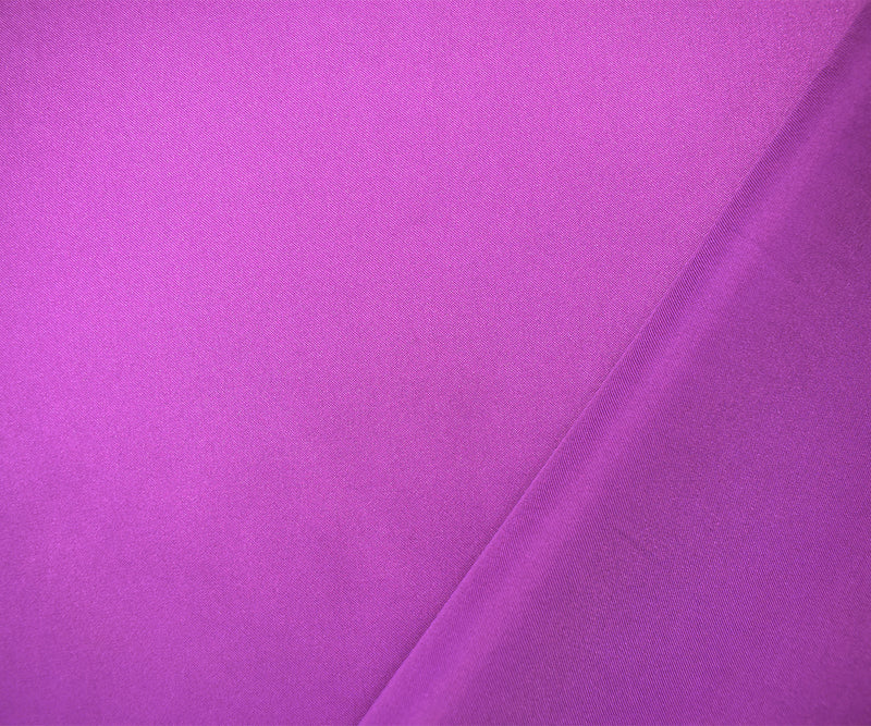 Purple Poly Stretch Spandex Lamour Solid Satin Woven Fabric