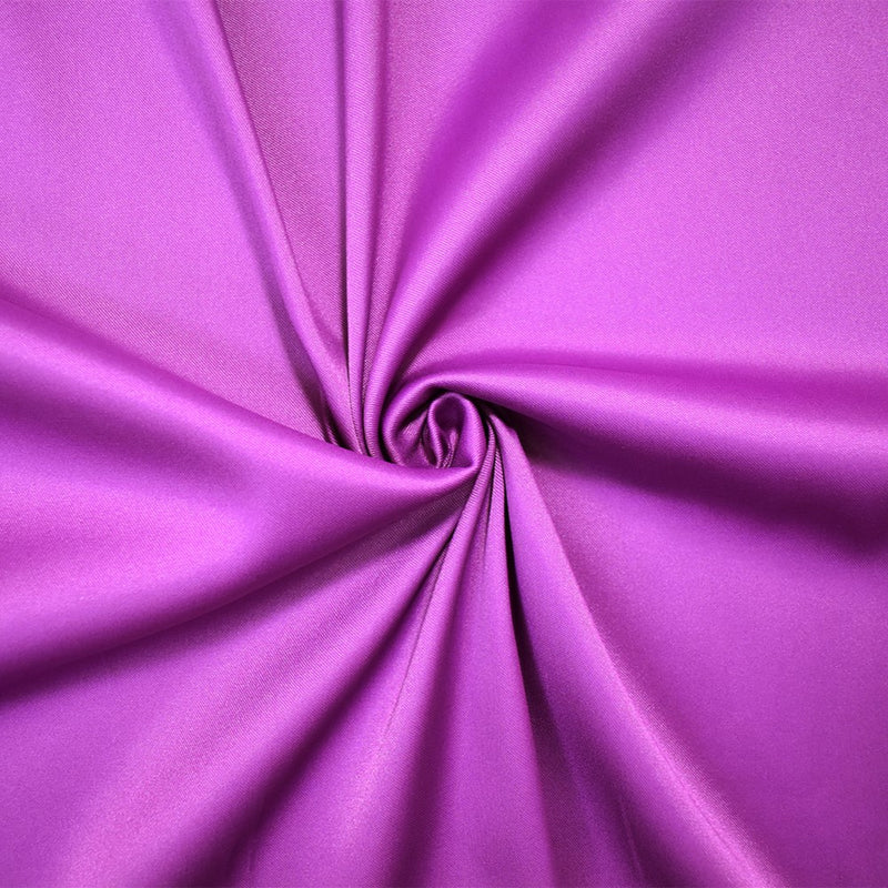 Purple Poly Stretch Spandex Lamour Solid Satin Woven Fabric