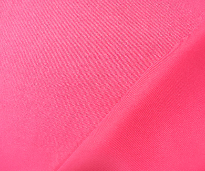 Neon Pink Poly Stretch Spandex Lamour Solid Satin Woven Fabric