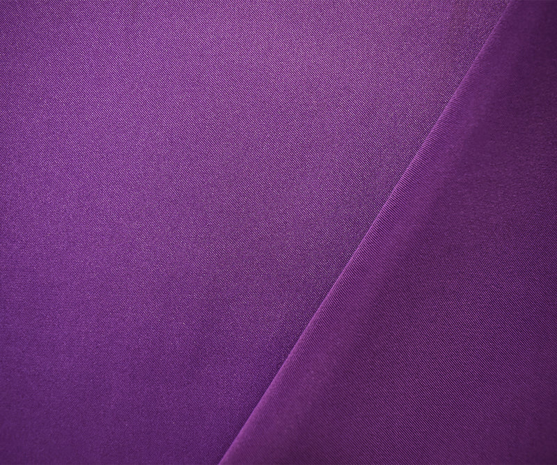 Dark Purple Poly Stretch Spandex Lamour Solid Satin Woven Fabric