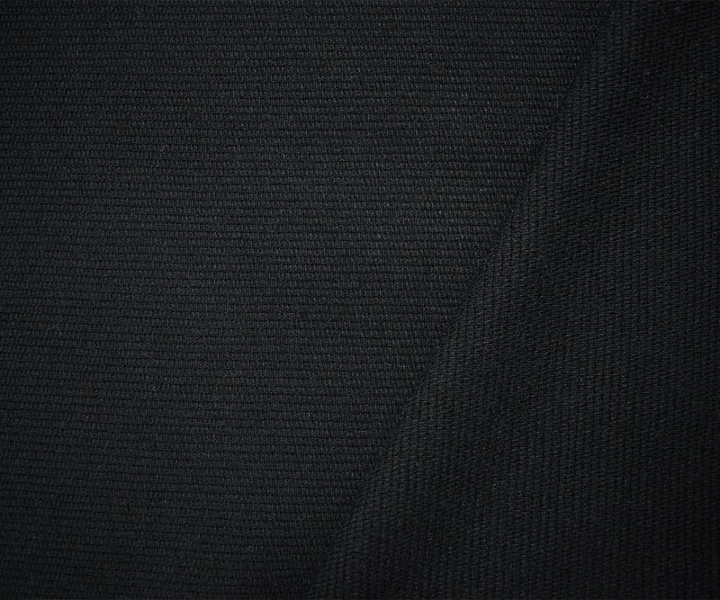 7 YD PC - Black-Gray Wool Acrylic Texture Rib Woven Jacketing Fabric