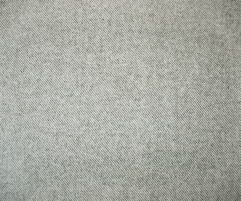 6 YD PC - Gray Poly Wool Heather Brushed Back Twill Woven Jacketing Fabric