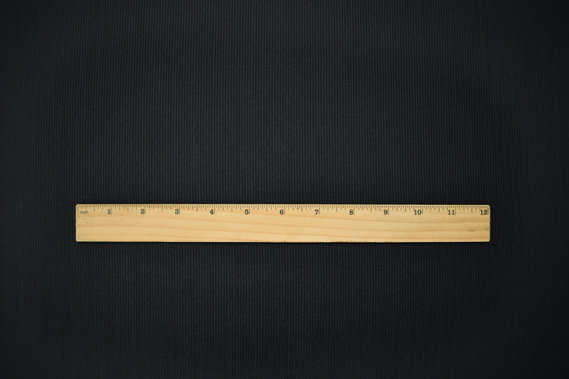8 YD PC-Black-Gray Wool Rayon Stripe Woven Shirting Fabric