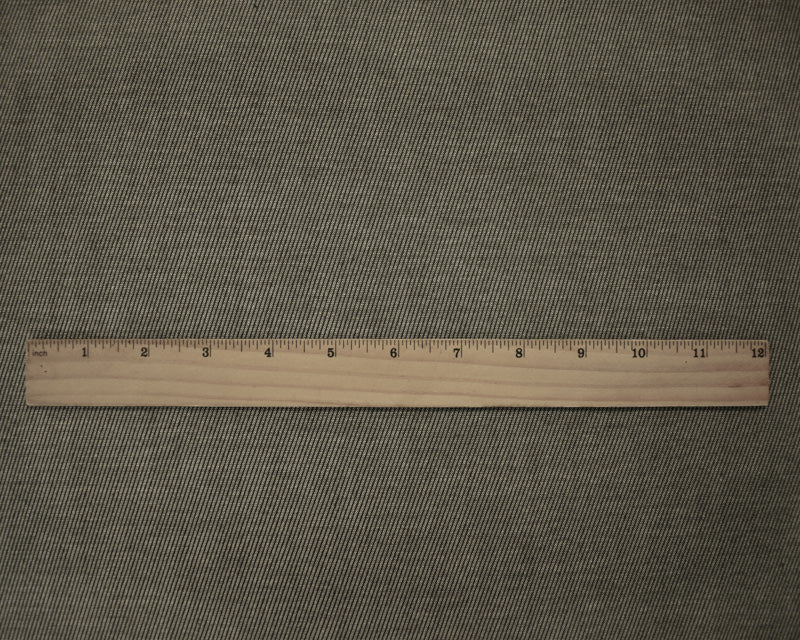 2 1/4 YD PC-Green-Gray 4 oz. Cotton Blend Japanese Selvedge Denim Woven Fabric